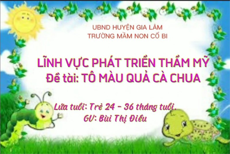 TH: Tô màu quả cà chua - NT